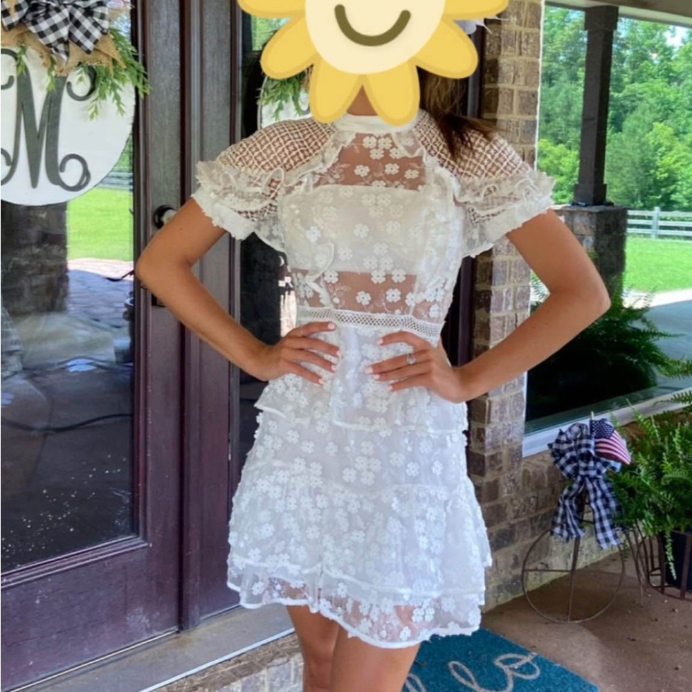 Jovani White Lace Dress